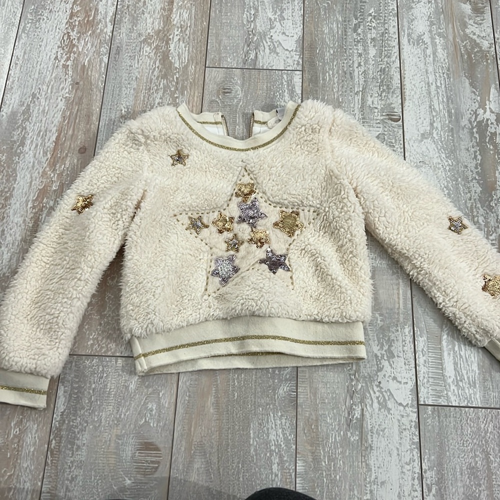 3t Baby Sara fleece pullover sequin stars